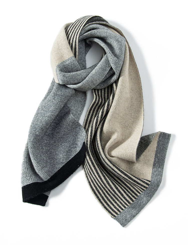 Wool Scarf Men - MELILAMB New Winter Men's 100% Cashmere