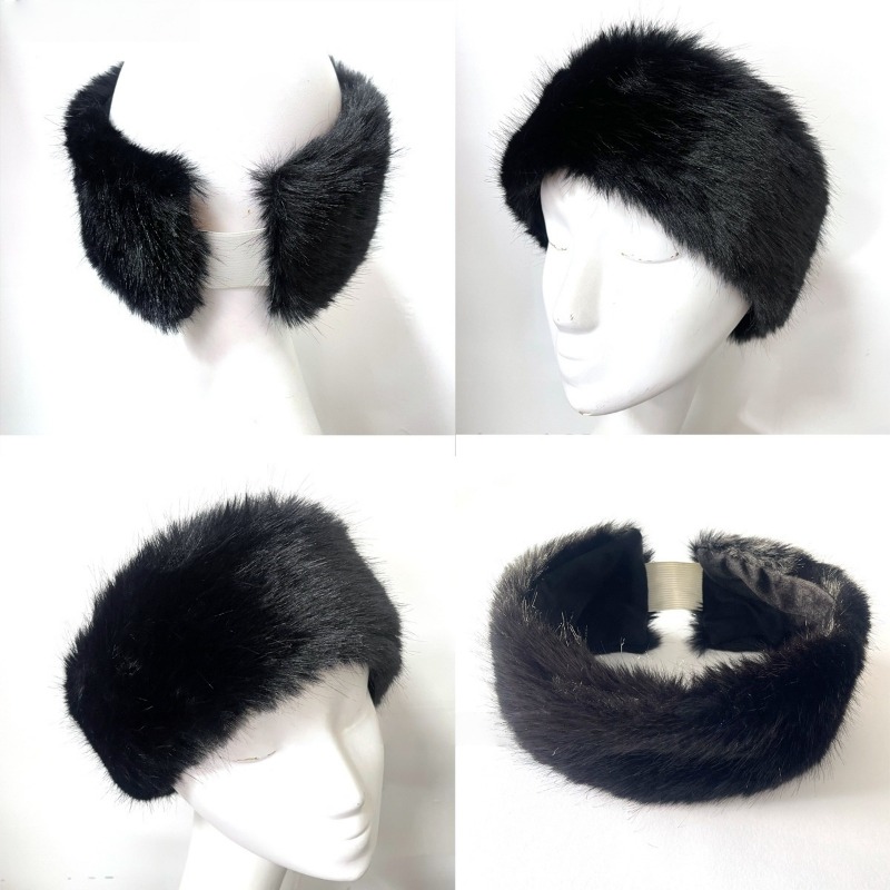 Wide Band Fur Headband Winter  - Fleece Ear Warmer Band avis et prix