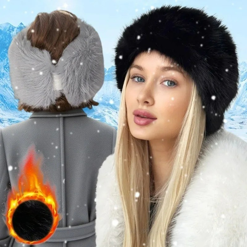 Wide Band Fur Headband Winter  - Fleece Ear Warmer Band avis et prix