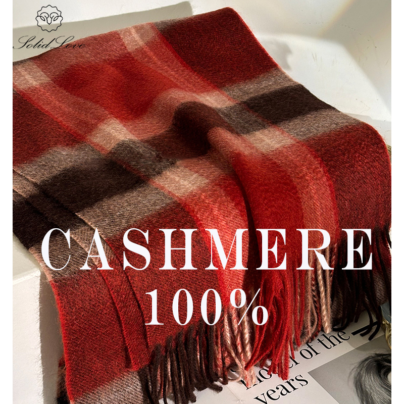 100% Cashmere Scarf   Plaid  W - Wool Scarf Men avis et prix