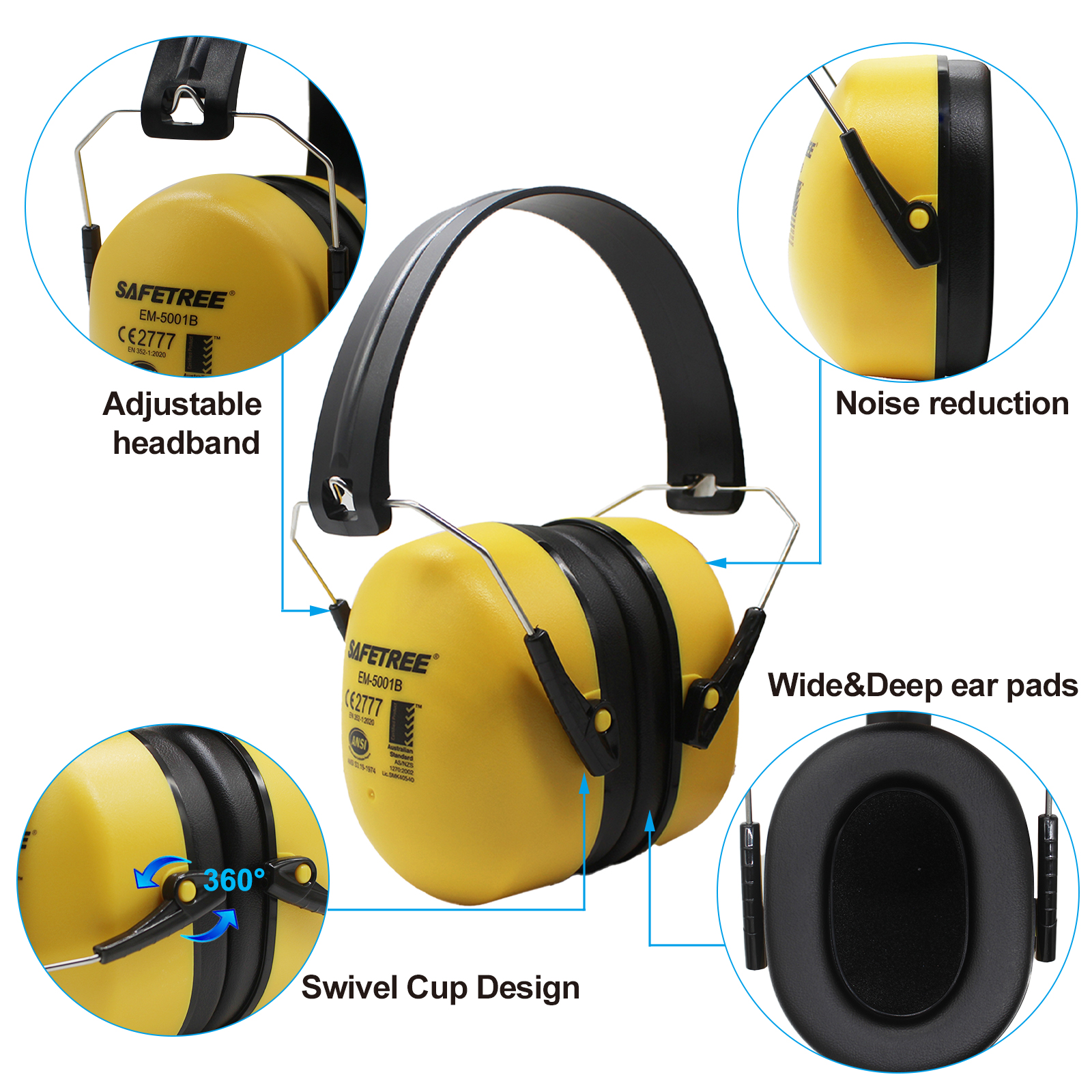 Safetree CE En 352-1: 2002 Fol - Earmuffs Foldable avis et prix