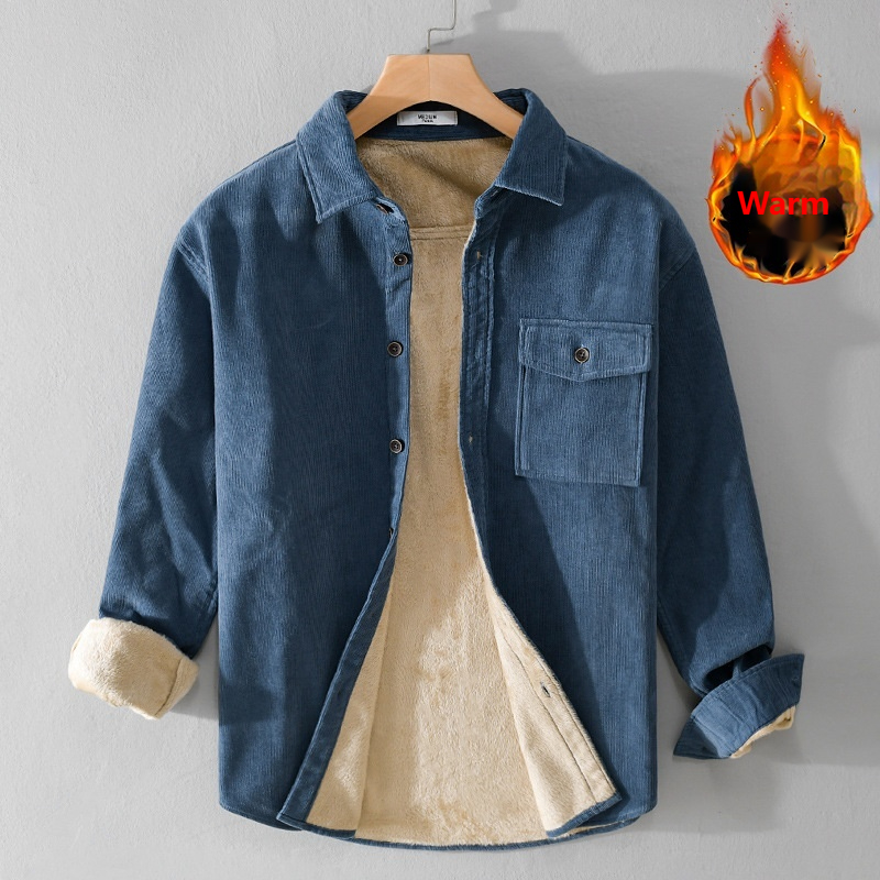Men's Corduroy Shirt Jacket He - Flannel Shirt Lined avis et prix