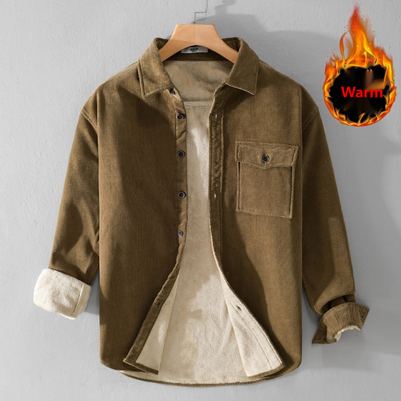 Men's Corduroy Shirt Jacket He - Flannel Shirt Lined avis et prix