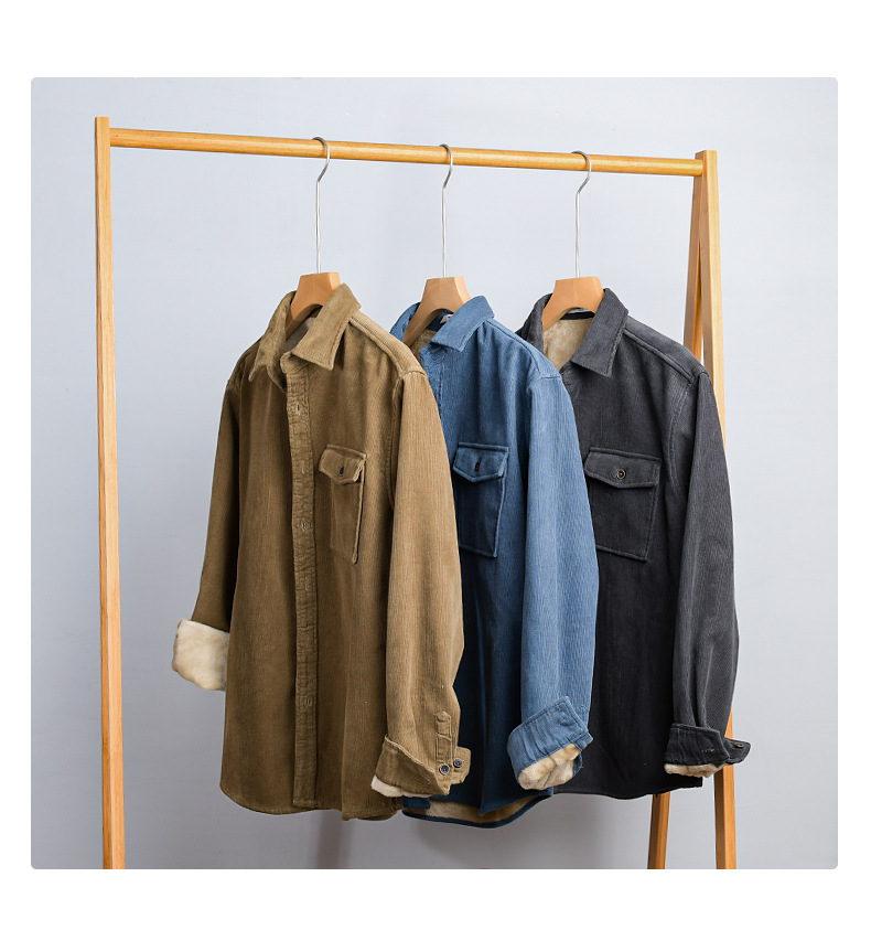 Men's Corduroy Shirt Jacket He - Flannel Shirt Lined avis et prix