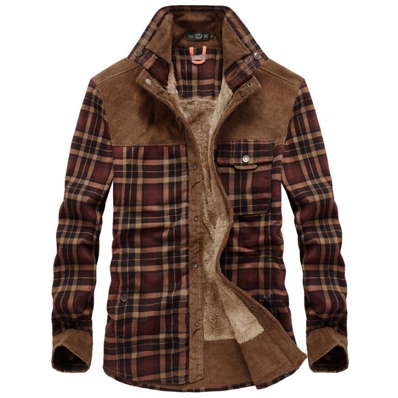 Men's Jackets Winter Windproof - Flannel Shirt Lined avis et prix
