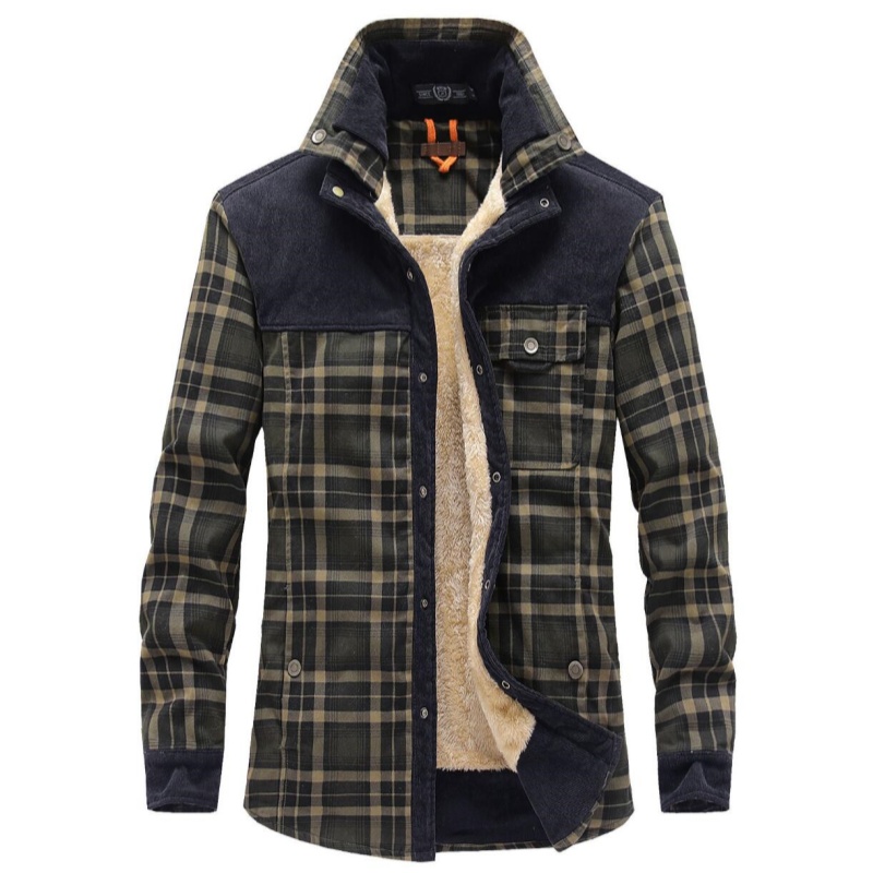 Men's Jackets Winter Windproof - Flannel Shirt Lined avis et prix