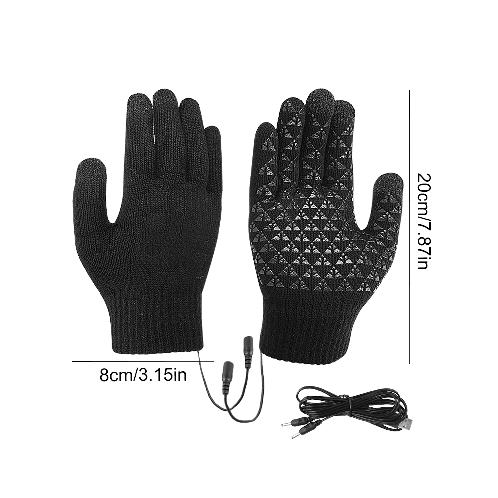 USB Heated Knitted Gloves Full - Touch Screen Gloves avis et prix