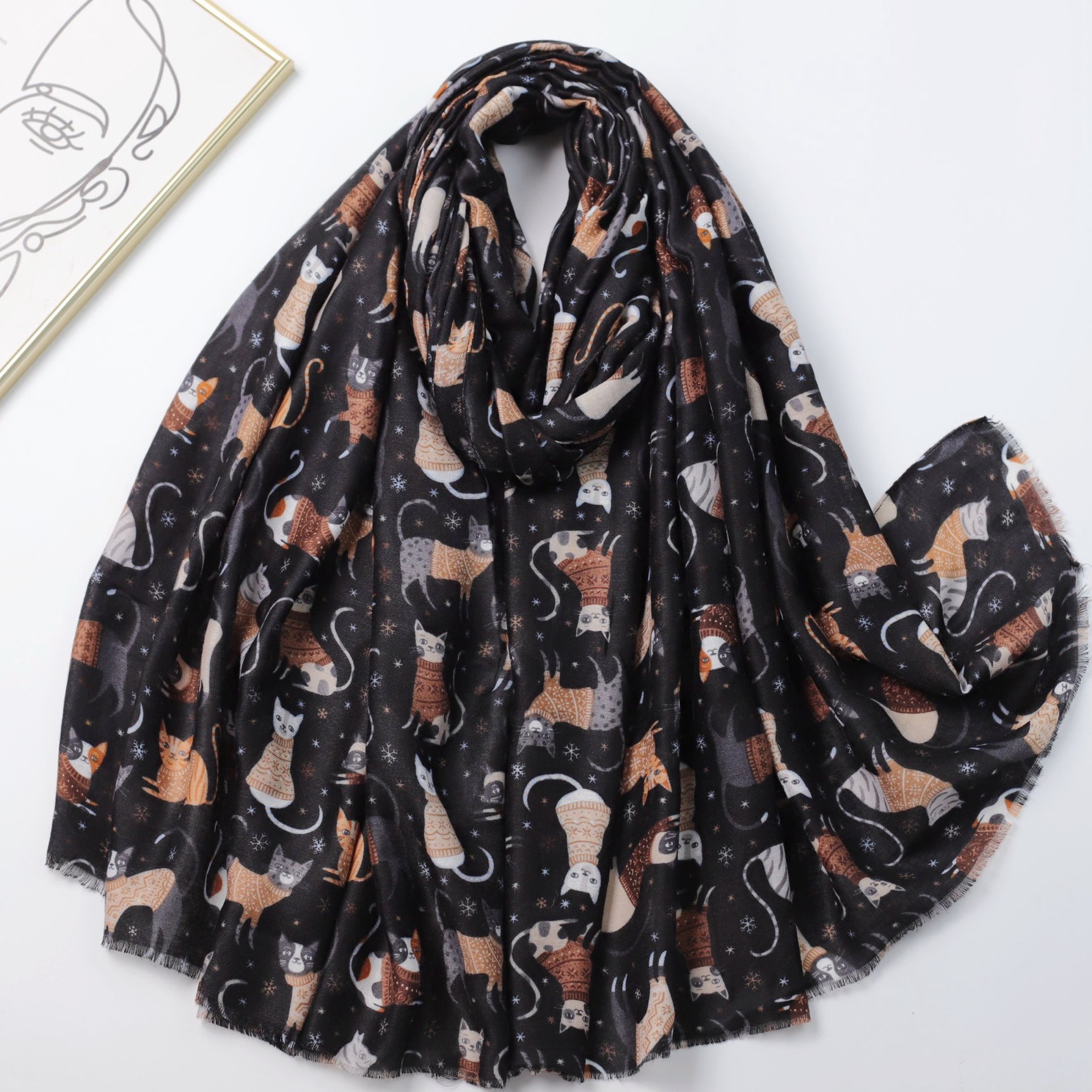 Women's Lovely Cartoon Playful - Shawl Wrap Winter avis et prix