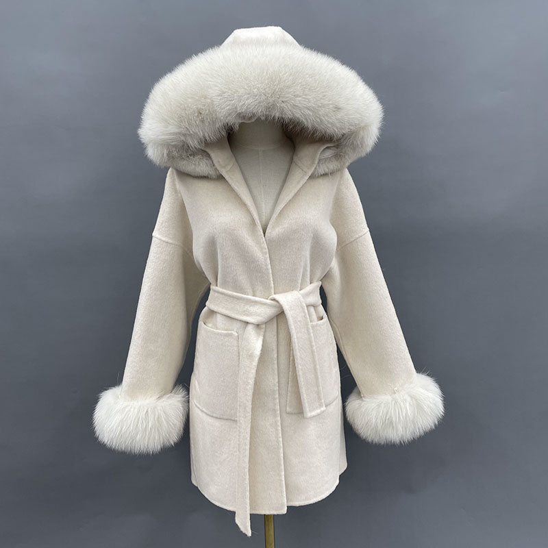 MISSJANEFUR Wool Coat with Rea - Wool Coat Peacoat avis et prix