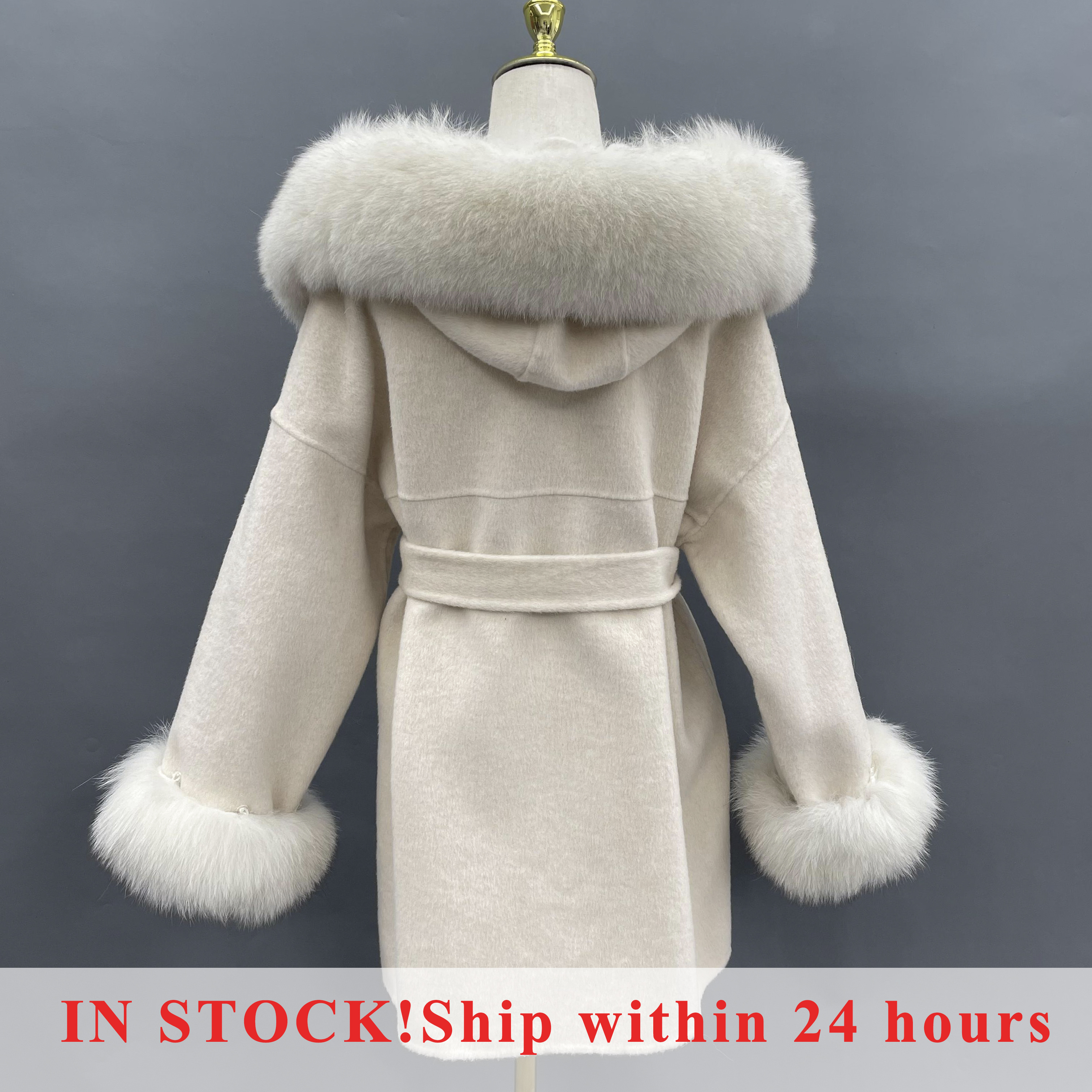 MISSJANEFUR Wool Coat with Rea - Wool Coat Peacoat avis et prix