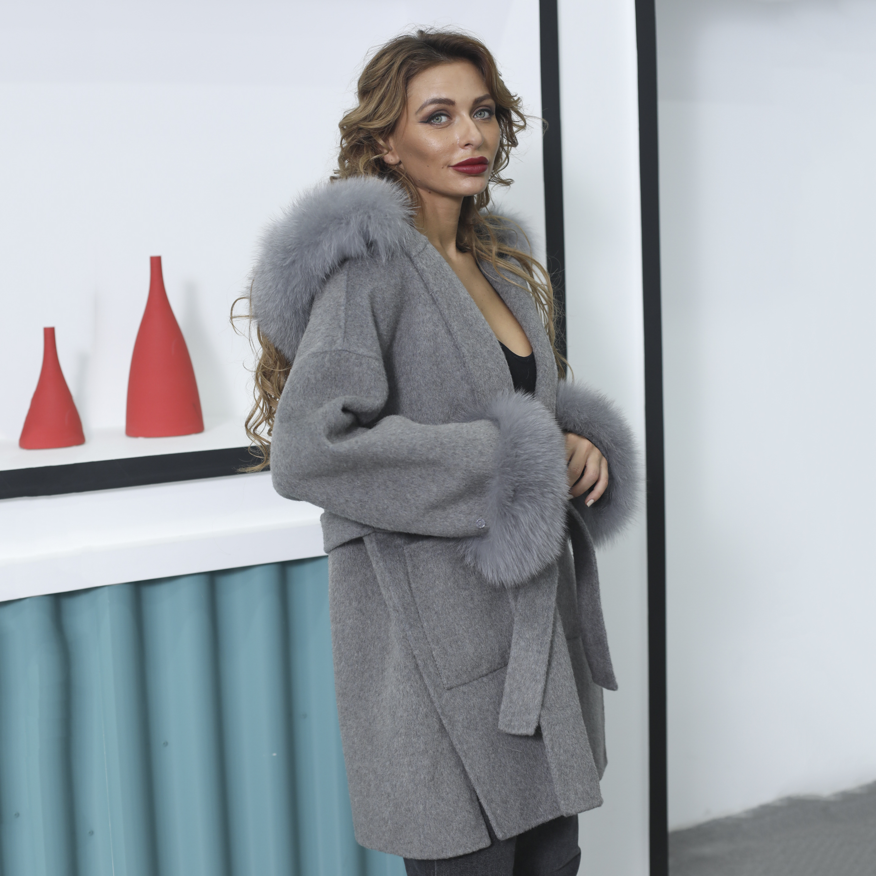 MISSJANEFUR Wool Coat with Rea - Wool Coat Peacoat avis et prix