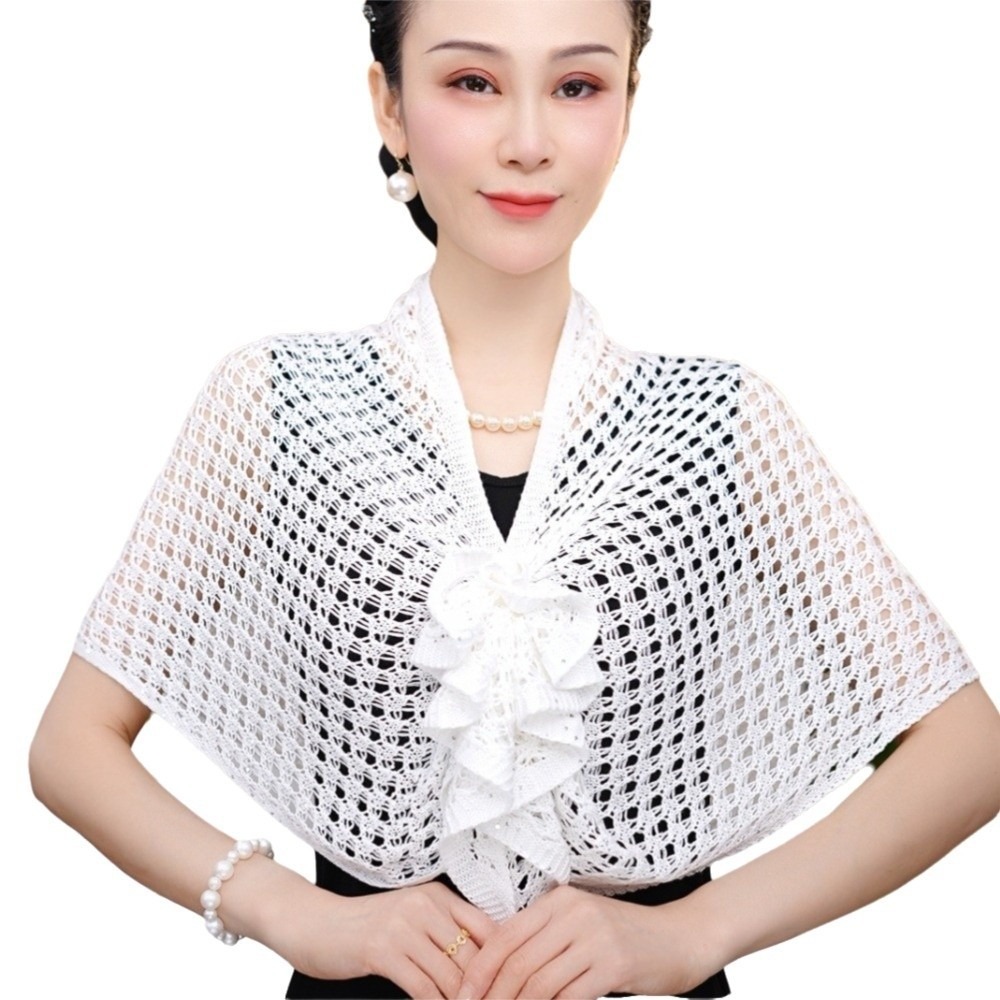 Sparkly Design Hollow Out Card - Shawl Wrap Winter avis et prix