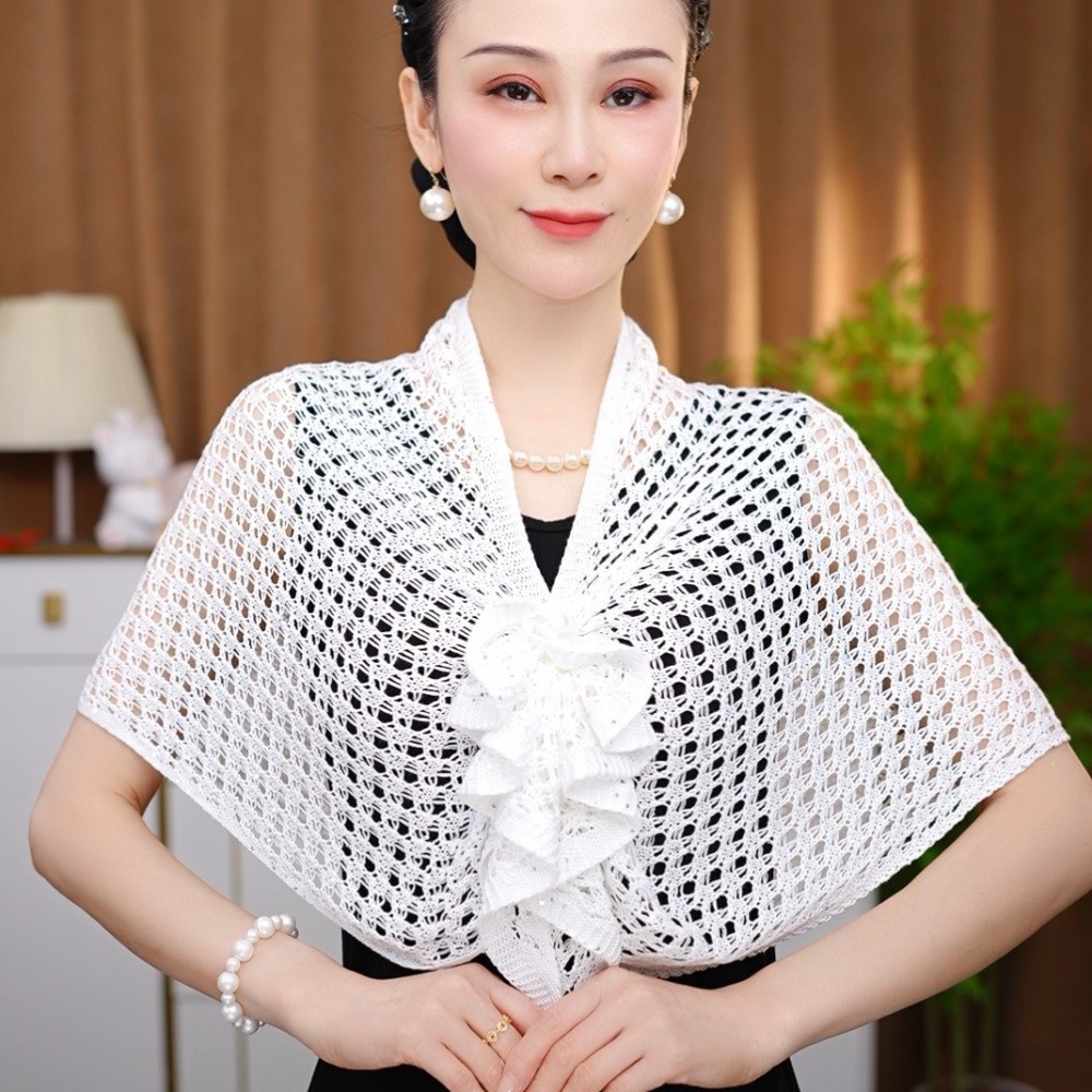 Sparkly Design Hollow Out Card - Shawl Wrap Winter avis et prix