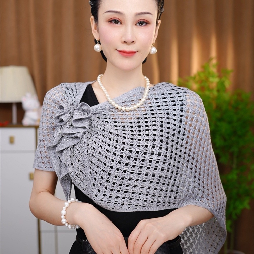 Sparkly Design Hollow Out Card - Shawl Wrap Winter avis et prix