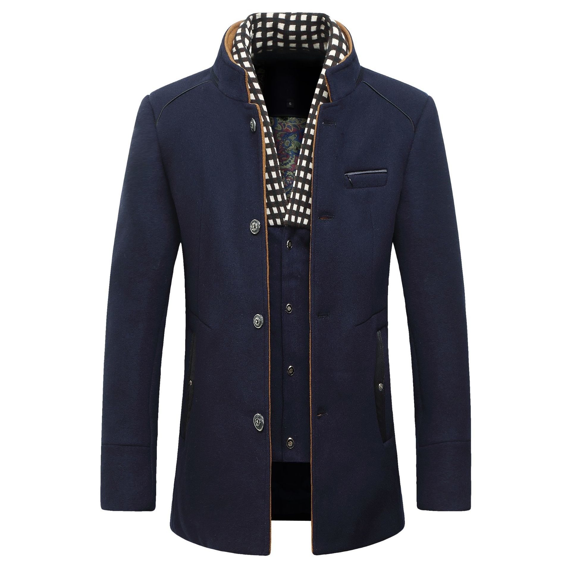 Fashion Men's Wool jacket Clas - Wool Coat Peacoat avis et prix