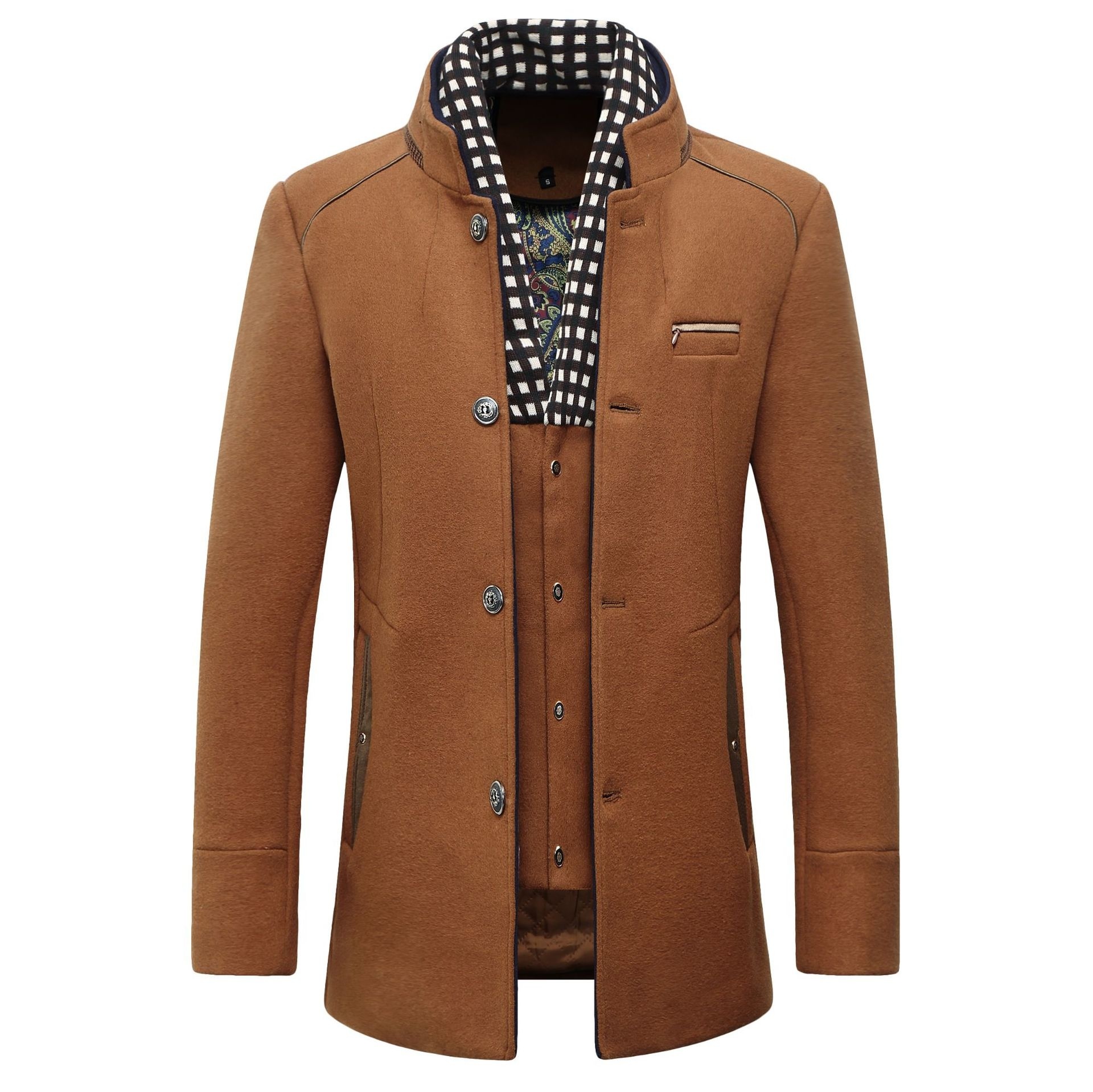 Fashion Men's Wool jacket Clas - Wool Coat Peacoat avis et prix