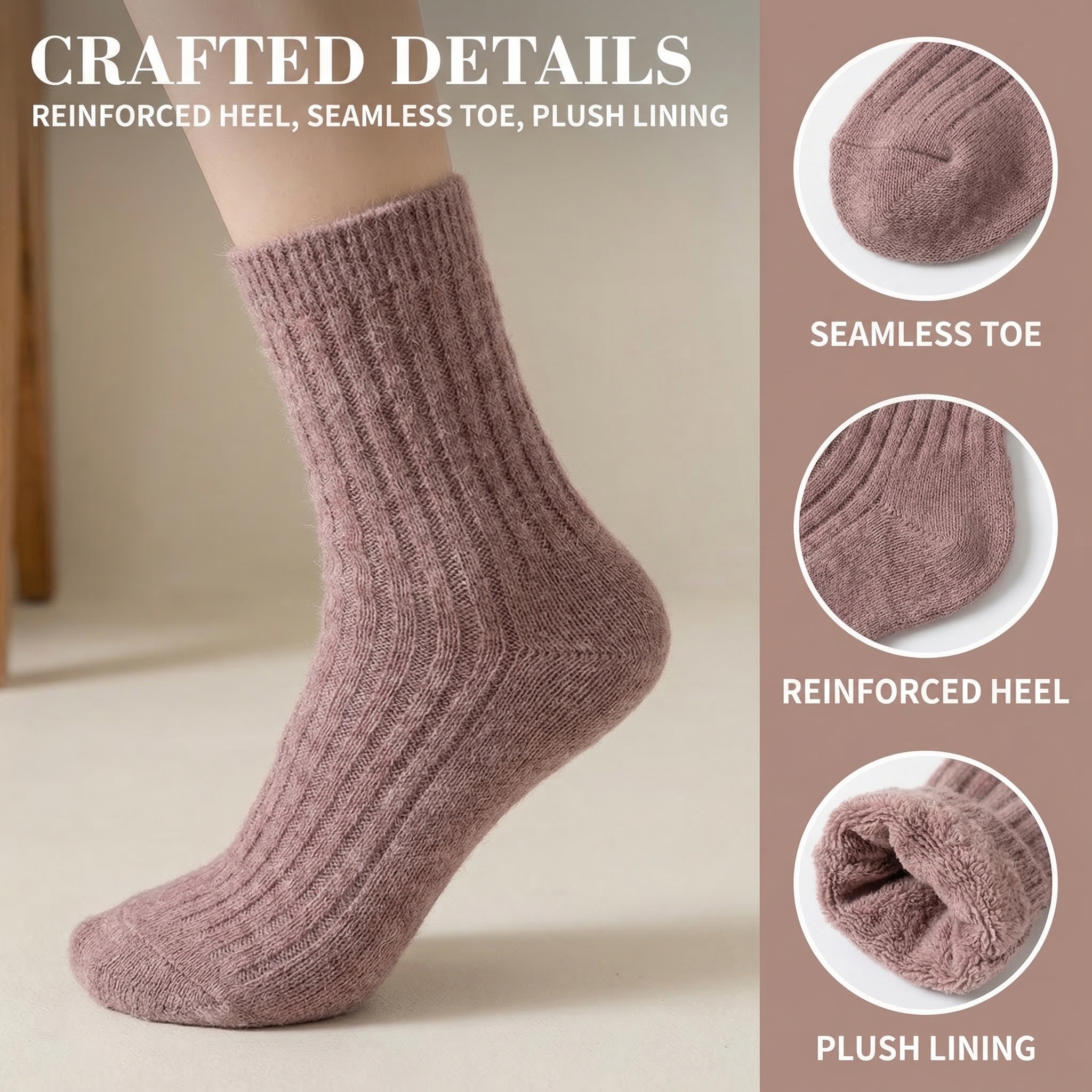 Wool Socks Women's Female Wint - Thermal Sock Wool avis et prix