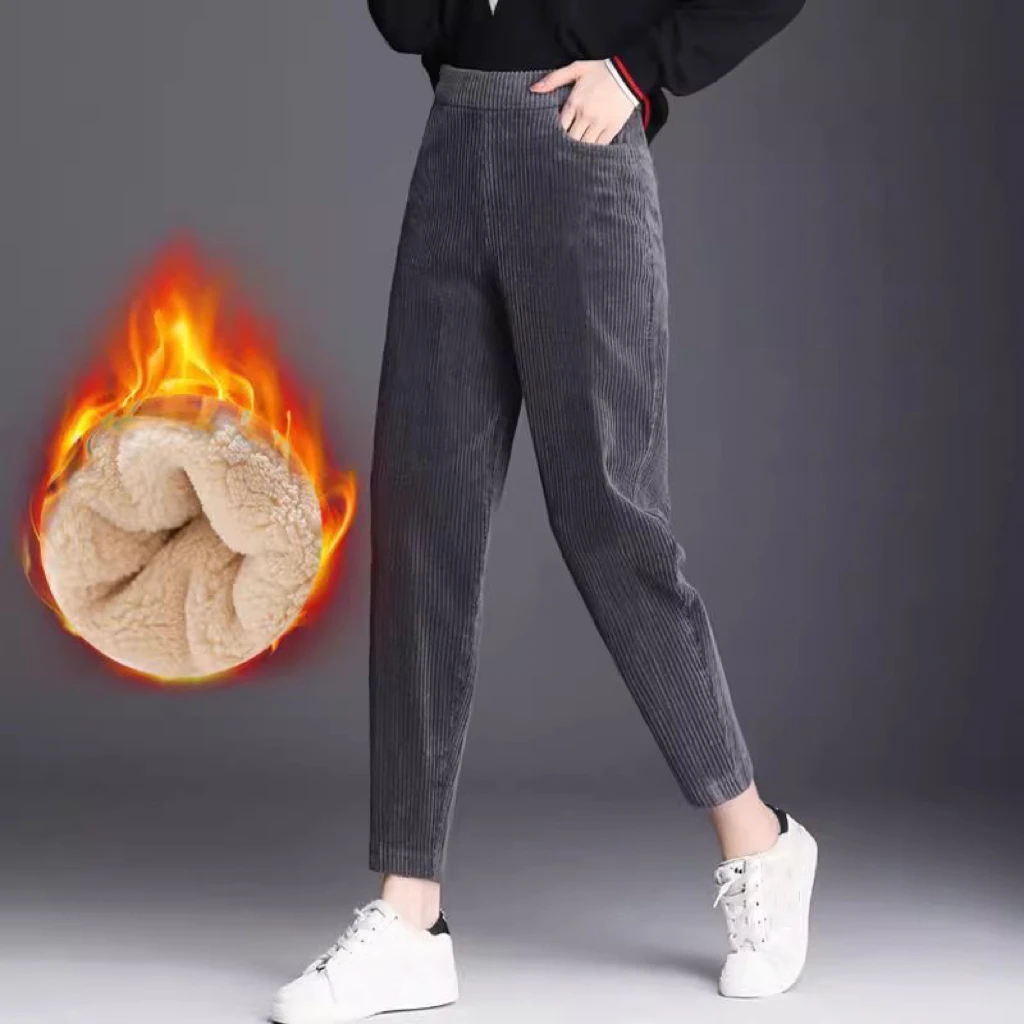 1pcs Women Autumn Winter Plush - Corduroy Pant Warm avis et prix