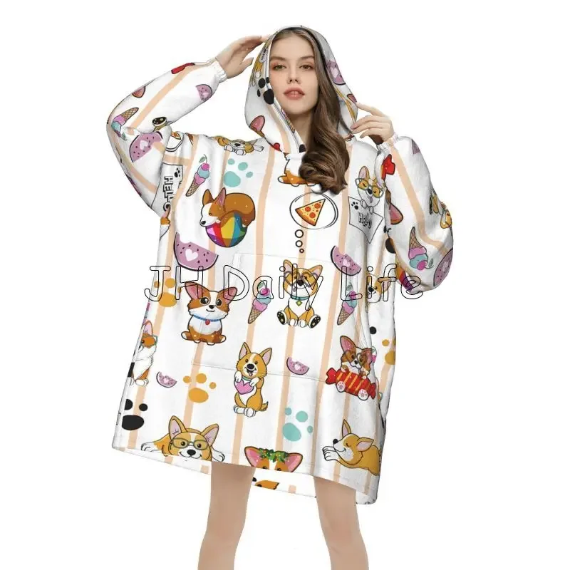 Cute Corgi Dog Wearable Hoodie - Sherpa Hoodie Fleece avis et prix