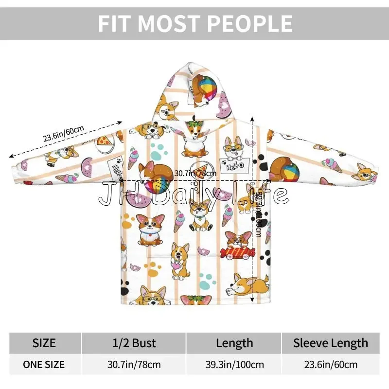 Cute Corgi Dog Wearable Hoodie - Sherpa Hoodie Fleece avis et prix