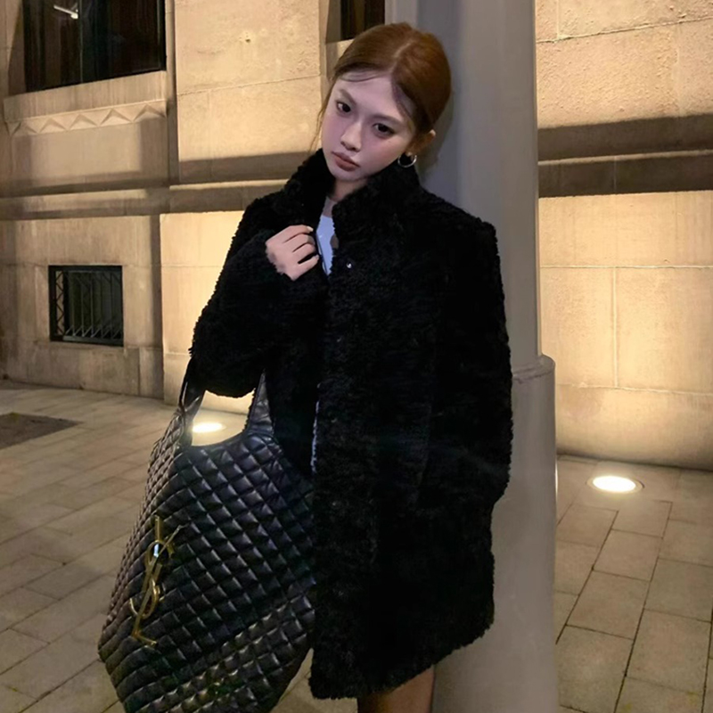 Lamb Wool Jacket Coat Woman Wa - Wool Coat Peacoat avis et prix