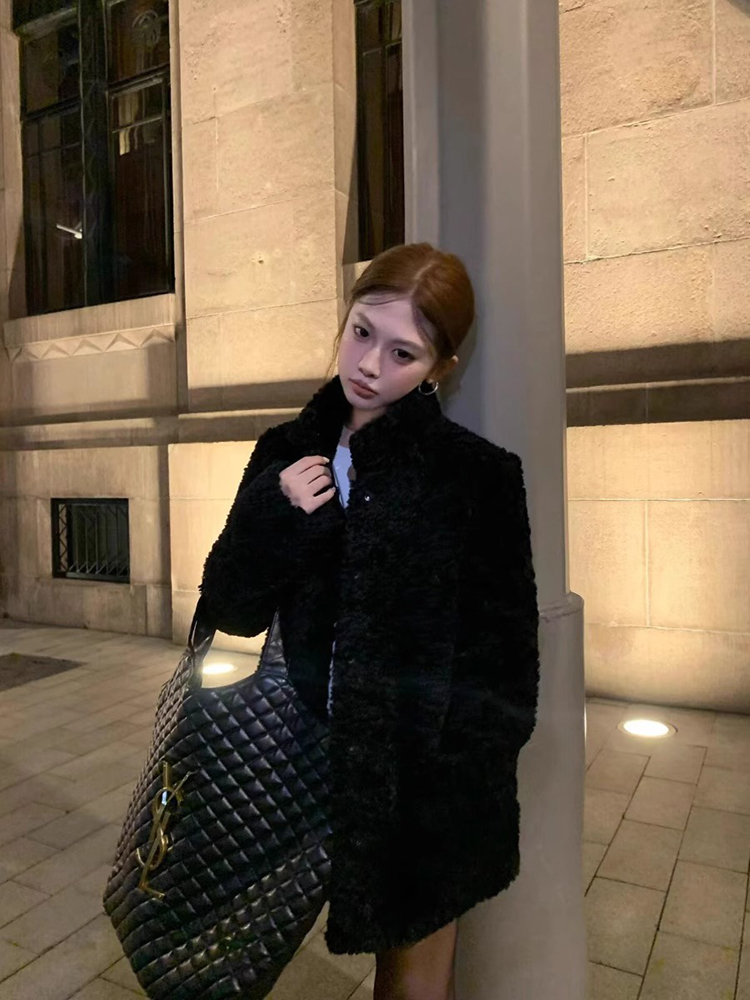 Lamb Wool Jacket Coat Woman Wa - Wool Coat Peacoat avis et prix