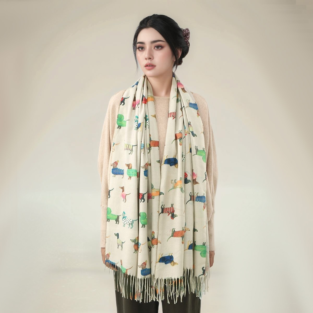 New Cashmere Scarf Shawl Dachs - Cashmere Pashmina Wrap avis et prix