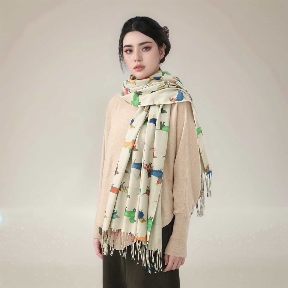 New Cashmere Scarf Shawl Dachs - Cashmere Pashmina Wrap avis et prix