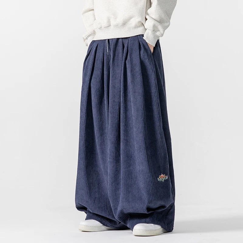 Men Corduroy Wide Leg Pants Me - Corduroy Pant Warm avis et prix