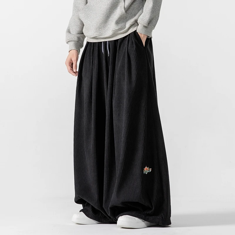 Men Corduroy Wide Leg Pants Me - Corduroy Pant Warm avis et prix