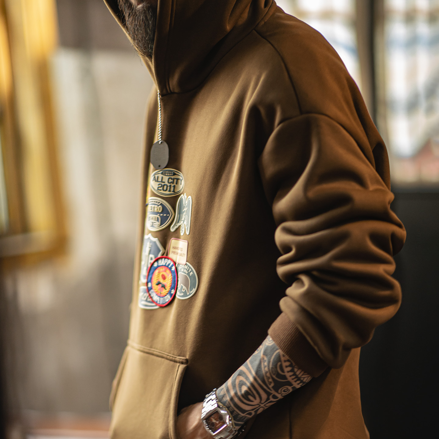 Maden Vintage Men's Embroidere - Sherpa Hoodie Fleece avis et prix