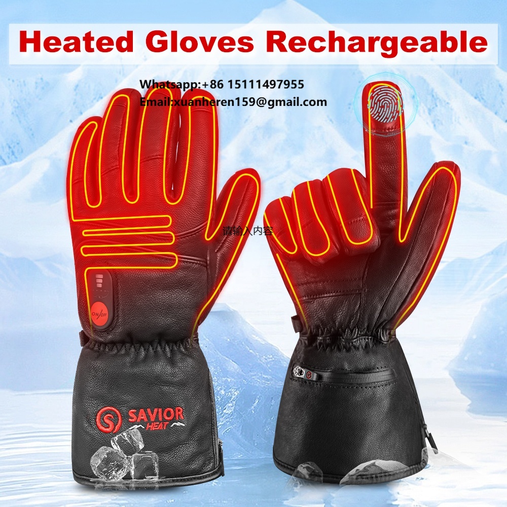 Heated Leather Gloves Men Wome - Touch Screen Gloves avis et prix