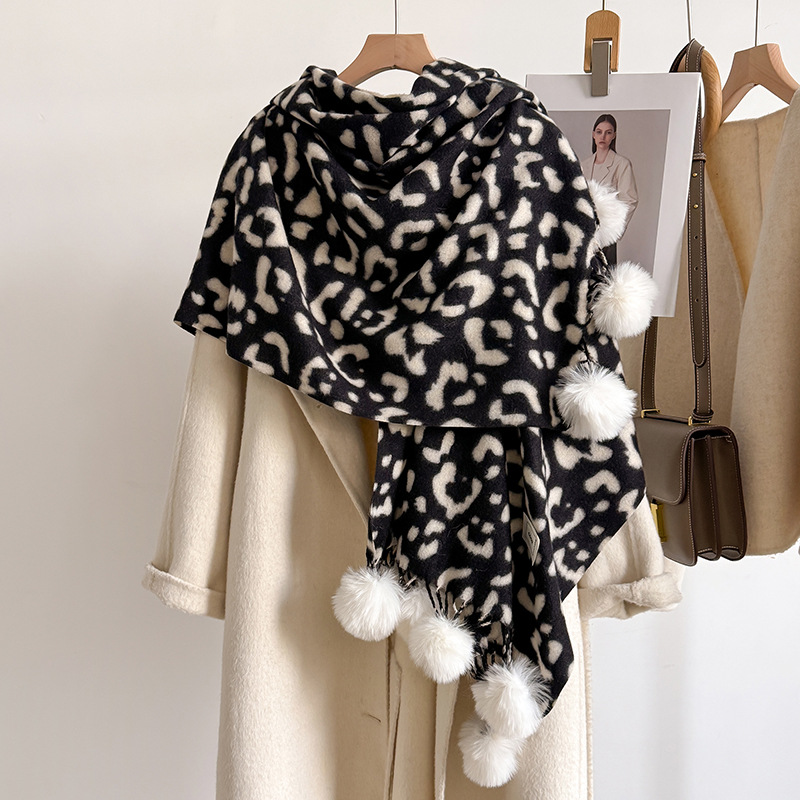 New Luxury Winter Leopard Two- - Cashmere Pashmina Wrap avis et prix