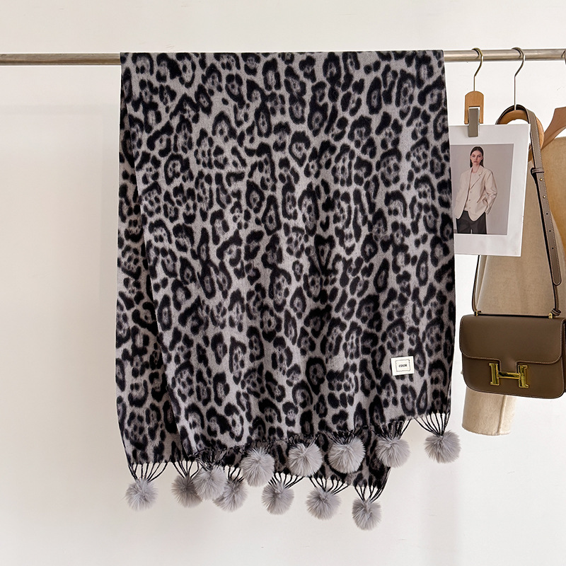 New Luxury Winter Leopard Two- - Cashmere Pashmina Wrap avis et prix