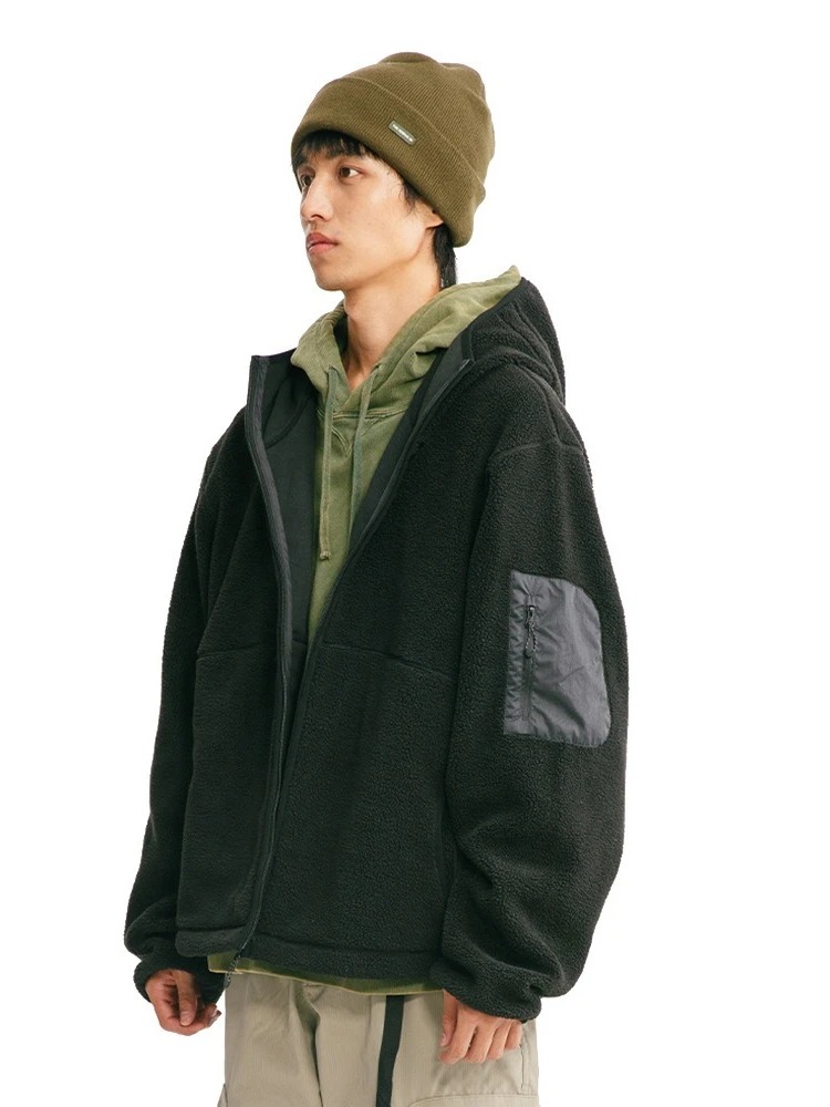 Mens Hoodie Autumn Winter Cott - Sherpa Hoodie Fleece avis et prix