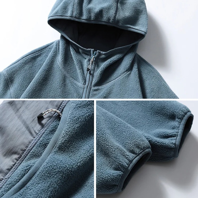 Mens Hoodie Autumn Winter Cott - Sherpa Hoodie Fleece avis et prix