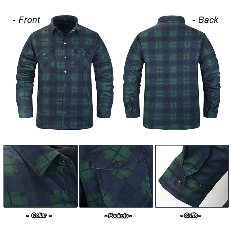 Winter Plaid Shirts For Mens T - Flannel Shirt Lined avis et prix
