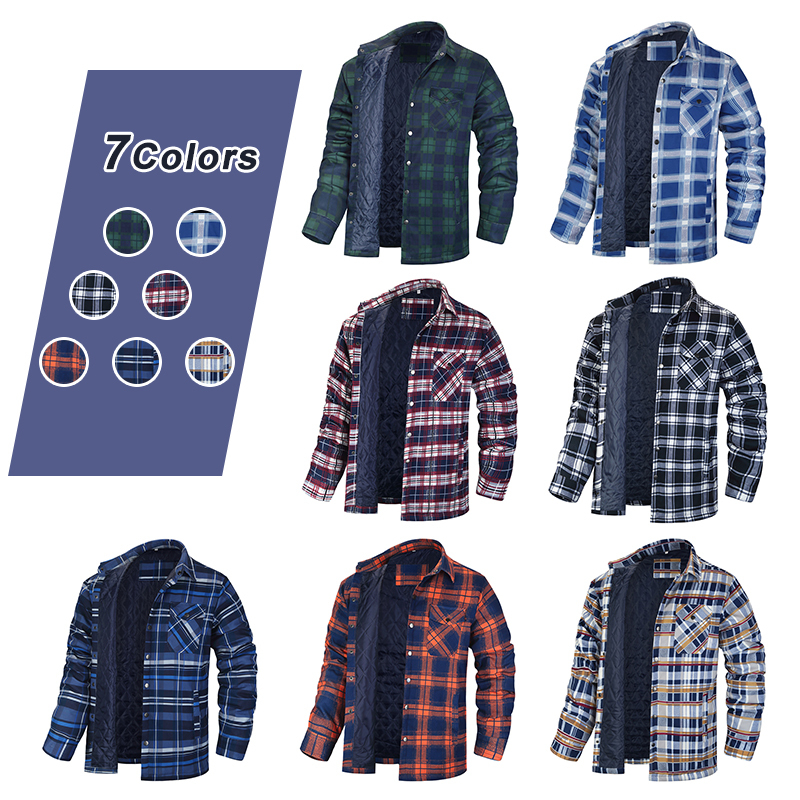 Winter Plaid Shirts For Mens T - Flannel Shirt Lined avis et prix