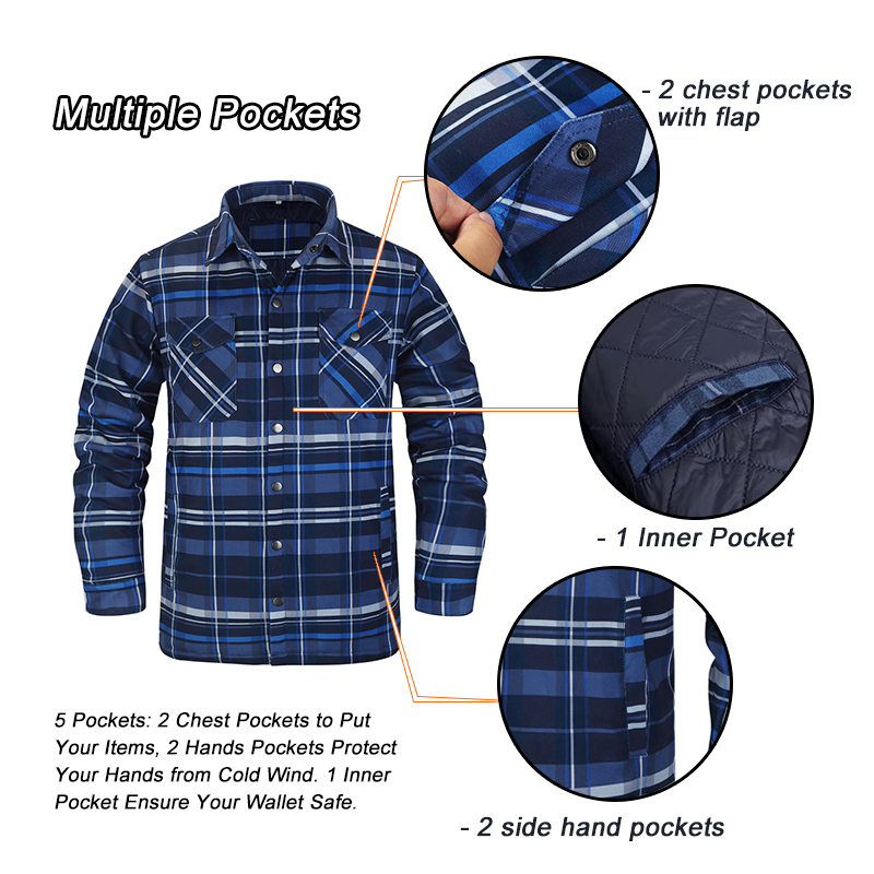 Winter Plaid Shirts For Mens T - Flannel Shirt Lined avis et prix