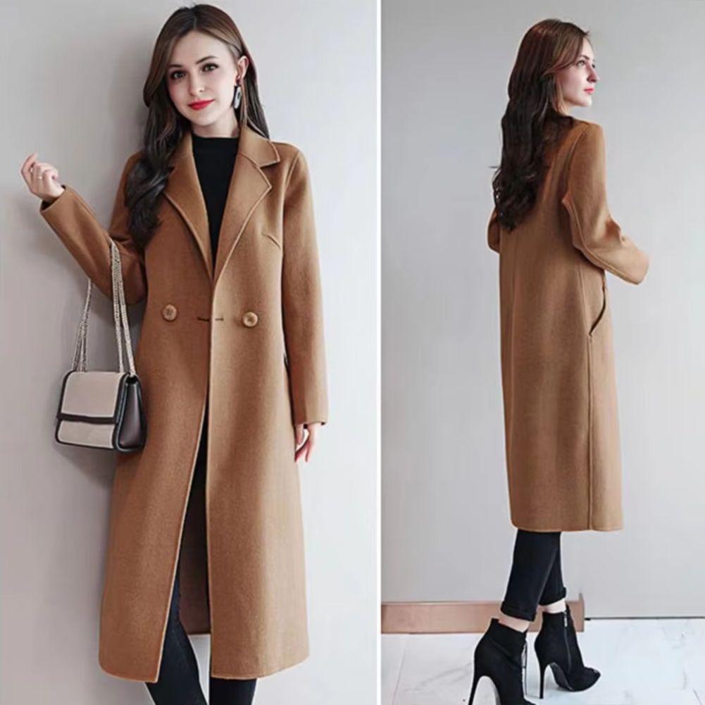 2025 Elegant Women Woolen Coat - Wool Coat Peacoat avis et prix