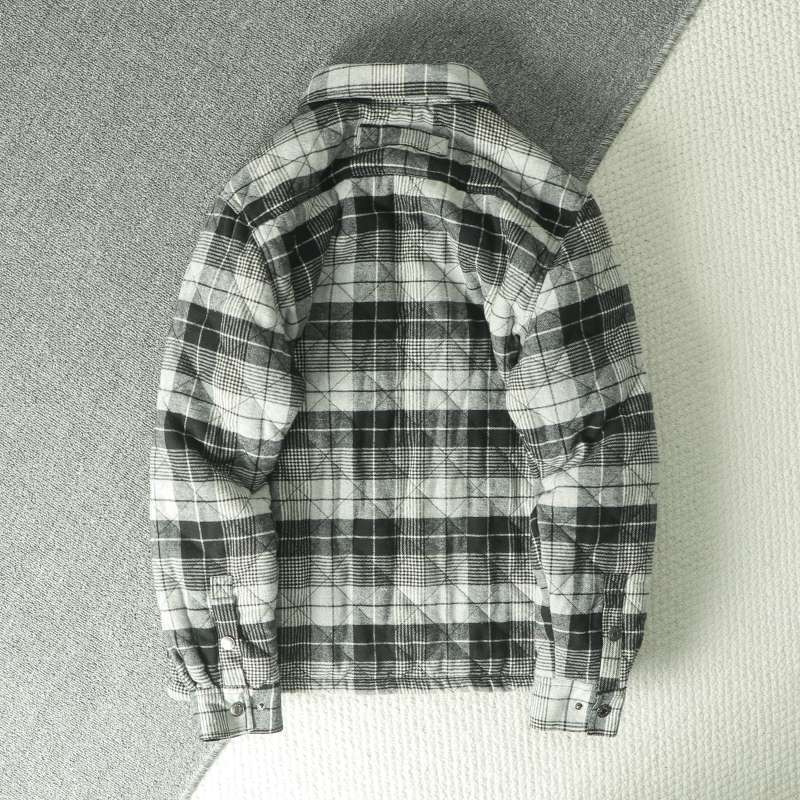 Fall Winter Men's Plaid Flanne - Flannel Shirt Lined avis et prix