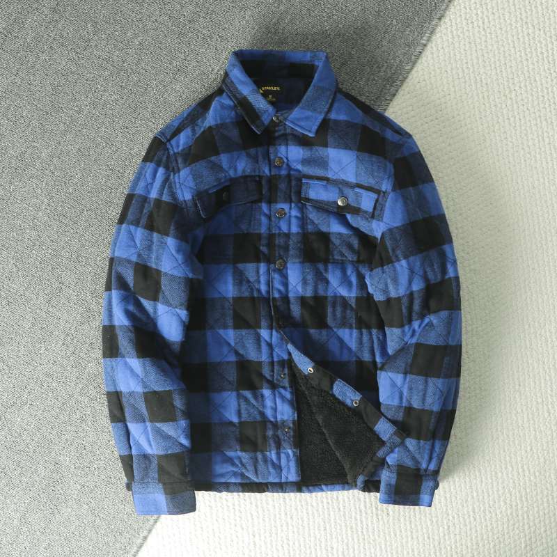 Fall Winter Men's Plaid Flanne - Flannel Shirt Lined avis et prix