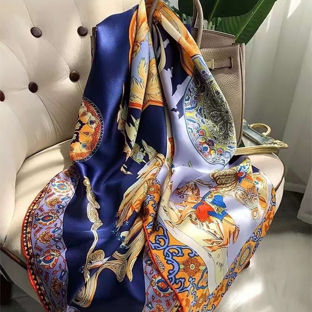 BYSIFA|Blue Luxury Femmes 100% - Shawl Wrap Winter avis et prix