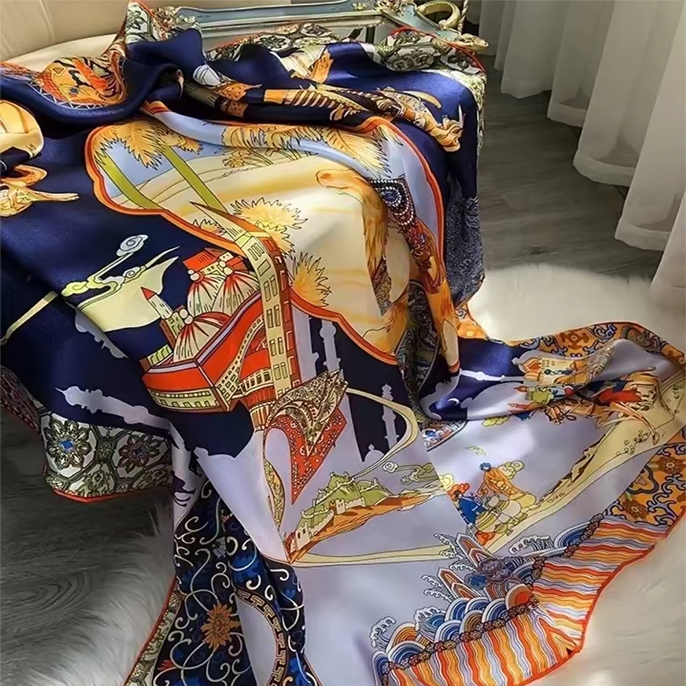BYSIFA|Blue Luxury Femmes 100% - Shawl Wrap Winter avis et prix