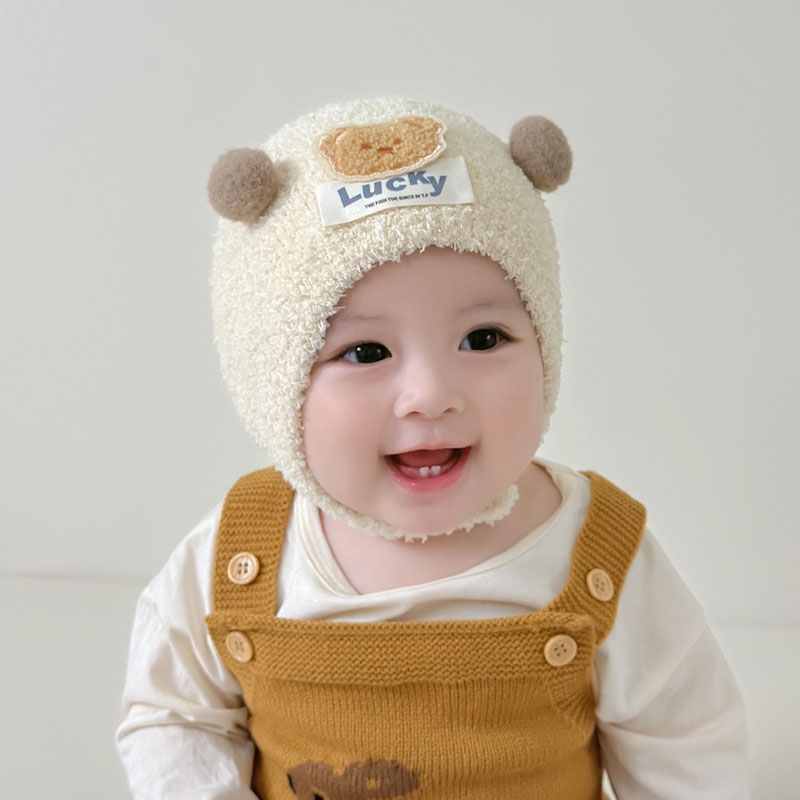 Cute Bear Baby Ear Protection  - Knit Beanie Hat Warm avis et prix