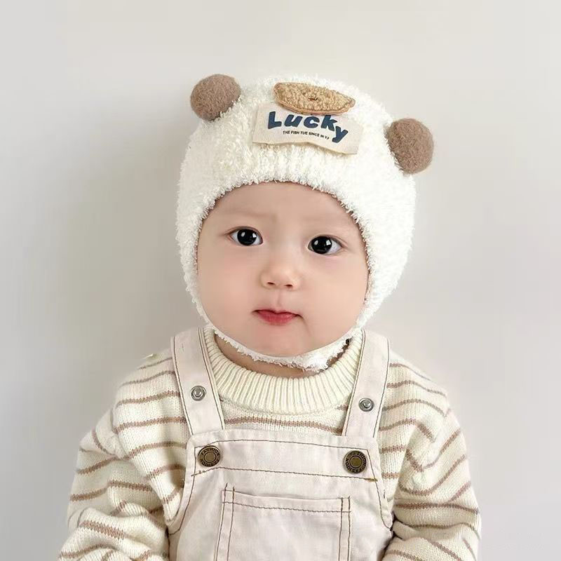 Cute Bear Baby Ear Protection  - Knit Beanie Hat Warm avis et prix