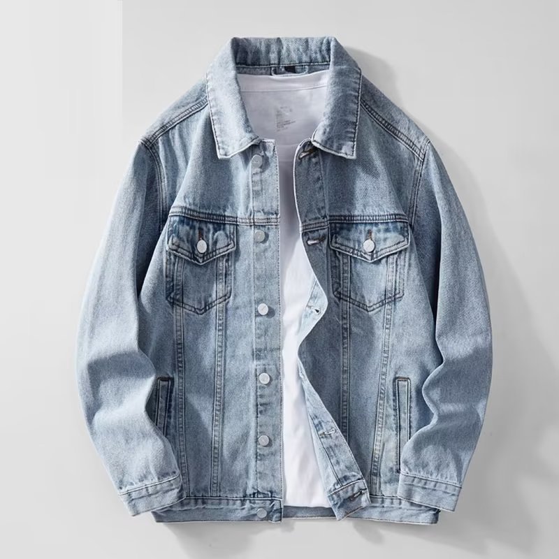 Denim Jacket Men  Single Breas - Down Jacket Packable avis et prix