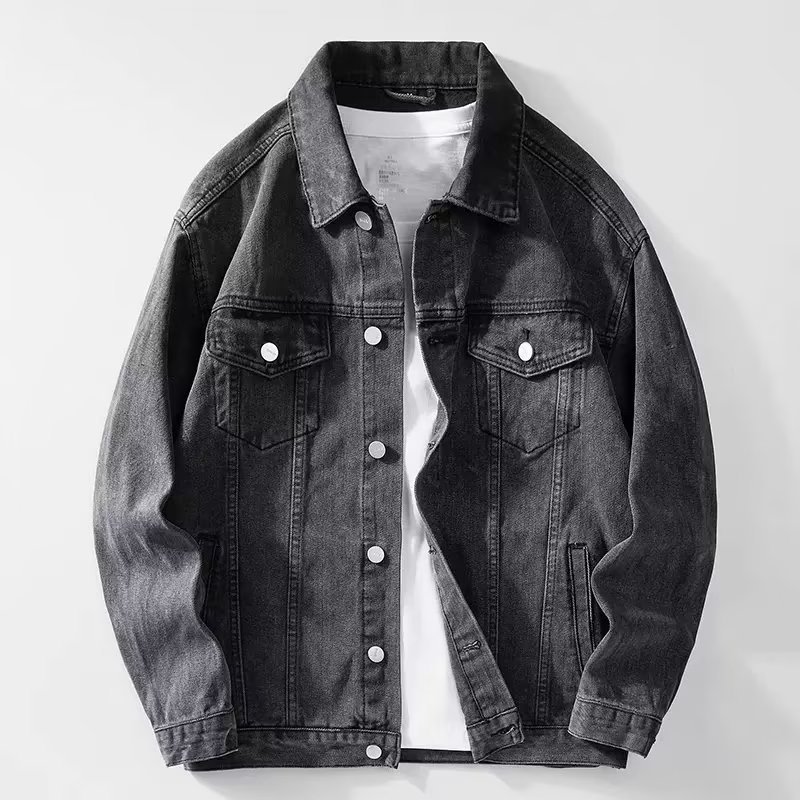 Denim Jacket Men  Single Breas - Down Jacket Packable avis et prix