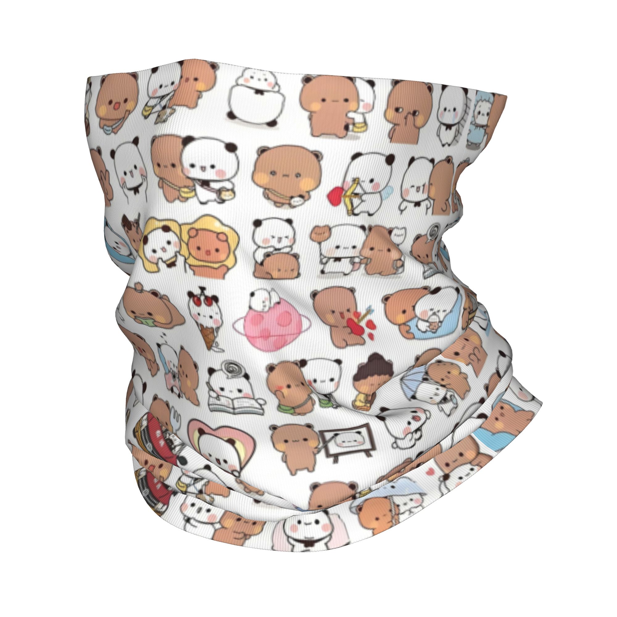Custom Bear Cartoon Peach And  - Neck Gaiter Fleece avis et prix