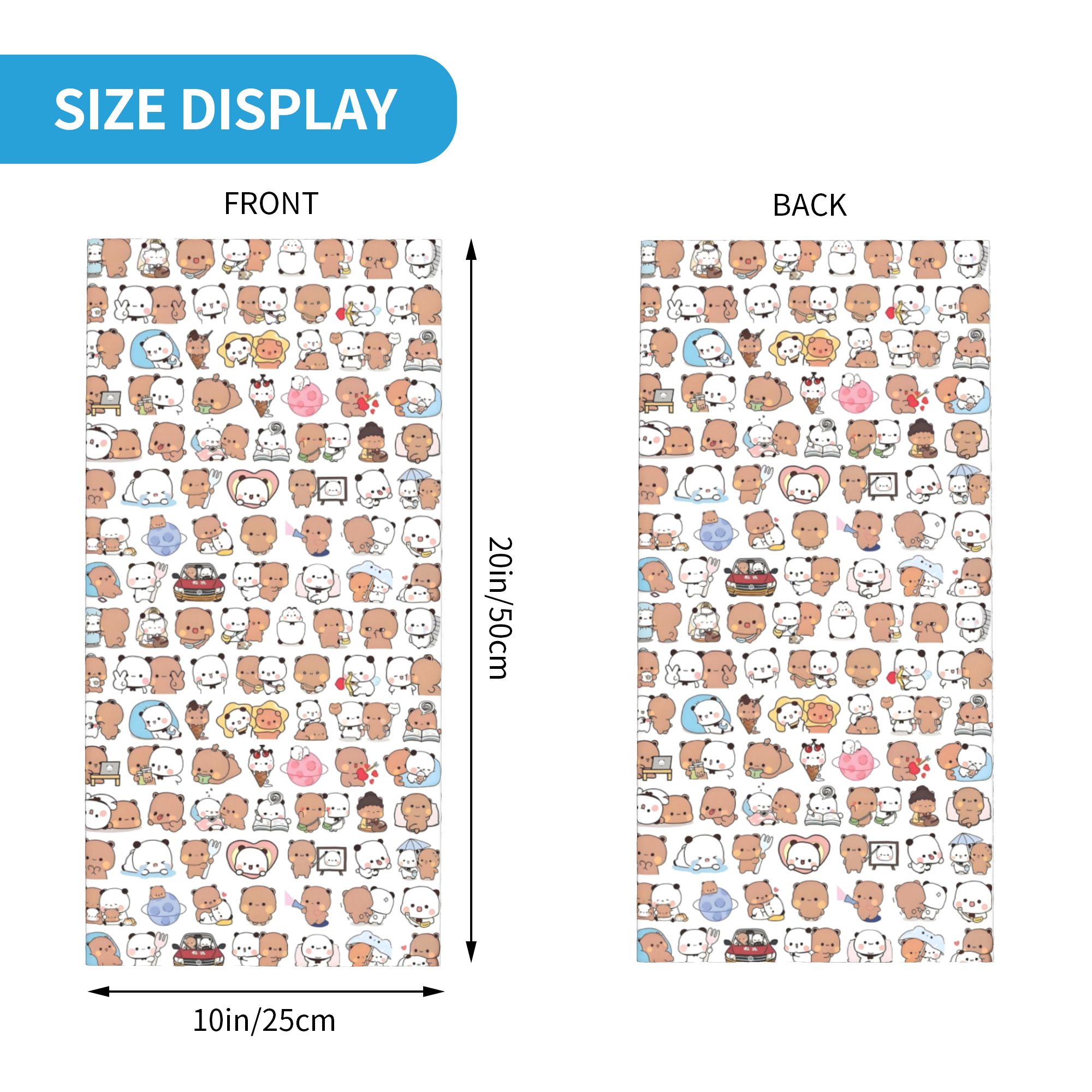Custom Bear Cartoon Peach And  - Neck Gaiter Fleece avis et prix